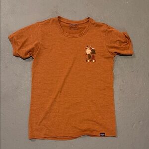 Patagonia Women's Orange Graphic Cool Capilene Tshirt